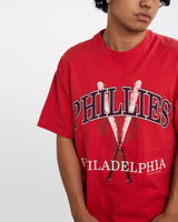 Vintage 1998 MLB Philadelphia Phillies Tee <br>L , The Real Deal , newtown, sydney, australia, thrift store, opshop, preloved, secondhand, sustainable, retro, antique, 70s, 80s, 90s, 2000s, 00s, fashion, clothing, streetwear, trendy, garment, style, boutique, store, shop, archive, sale, cheap, best, top