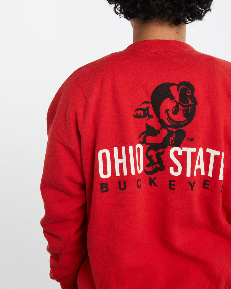 Vintage 90s NCAA Ohio State Buckeyes Sweatshirt <br>L , The Real Deal , newtown, sydney, australia, thrift store, opshop, preloved, secondhand, sustainable, retro, antique, 70s, 80s, 90s, 2000s, 00s, fashion, clothing, streetwear, trendy, garment, style, boutique, store, shop, archive, sale, cheap, best, top