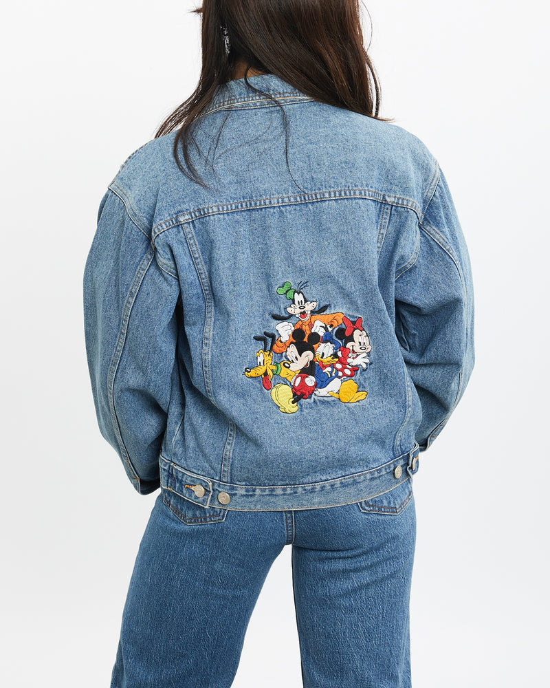 Vintage Disney Mickey Mouse Denim Jacket <br>XXS , The Real Deal , newtown, sydney, australia, thrift store, opshop, preloved, secondhand, sustainable, retro, antique, 70s, 80s, 90s, 2000s, 00s, fashion, clothing, streetwear, trendy, garment, style, boutique, store, shop, archive, sale, cheap, best, top