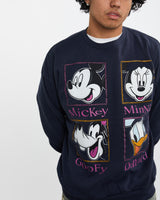 Vintage 90s Disney Mickey Mouse Sweatshirt <br>L , The Real Deal , newtown, sydney, australia, thrift store, opshop, preloved, secondhand, sustainable, retro, antique, 70s, 80s, 90s, 2000s, 00s, fashion, clothing, streetwear, trendy, garment, style, boutique, store, shop, archive, sale, cheap, best, top