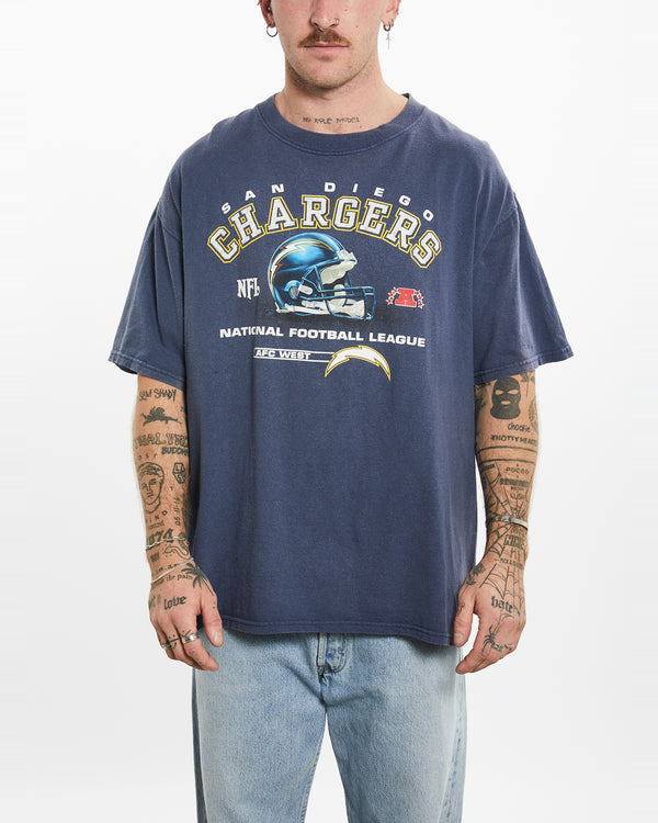 Vintage NFL San Diego Chargers Tee <br>L , The Real Deal , newtown, sydney, australia, thrift store, opshop, preloved, secondhand, sustainable, retro, antique, 70s, 80s, 90s, 2000s, 00s, fashion, clothing, streetwear, trendy, garment, style, boutique, store, shop, archive, sale, cheap, best, top