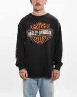 Harley Davidson Long Sleeve Tee <br>L , The Real Deal , newtown, sydney, australia, thrift store, opshop, preloved, secondhand, sustainable, retro, antique, 70s, 80s, 90s, 2000s, 00s, fashion, clothing, streetwear, trendy, garment, style, boutique, store, shop, archive, sale, cheap, best, top