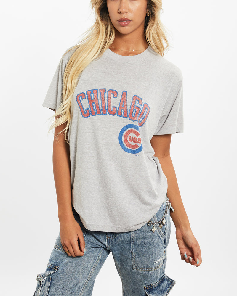 Vintage 80s MLB Chicago Cubs Tee <br>XS , The Real Deal , newtown, sydney, australia, thrift store, opshop, preloved, secondhand, sustainable, retro, antique, 70s, 80s, 90s, 2000s, 00s, fashion, clothing, streetwear, trendy, garment, style, boutique, store, shop, archive, sale, cheap, best, top