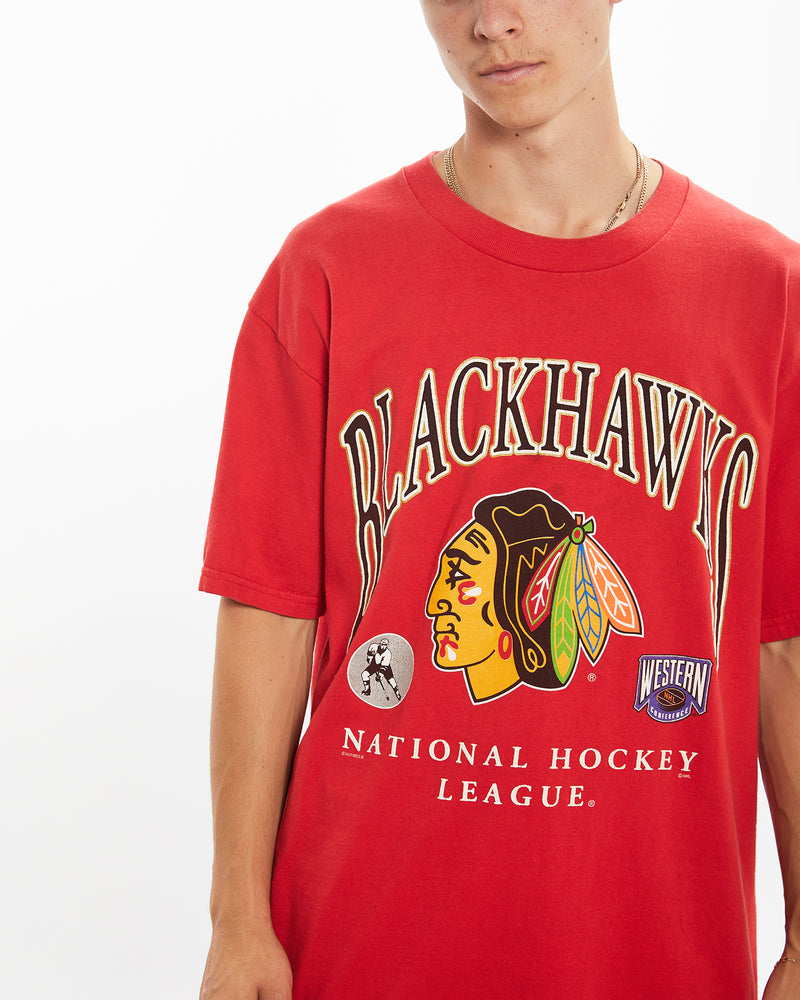 Vintage 90s NHL Chicago Blackhawks Tee <br>L , The Real Deal , newtown, sydney, australia, thrift store, opshop, preloved, secondhand, sustainable, retro, antique, 70s, 80s, 90s, 2000s, 00s, fashion, clothing, streetwear, trendy, garment, style, boutique, store, shop, archive, sale, cheap, best, top