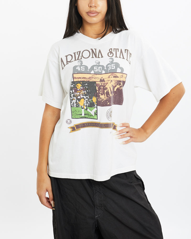 Vintage 90s NCAA Arizona State Football Tee <br>S , The Real Deal , newtown, sydney, australia, thrift store, opshop, preloved, secondhand, sustainable, retro, antique, 70s, 80s, 90s, 2000s, 00s, fashion, clothing, streetwear, trendy, garment, style, boutique, store, shop, archive, sale, cheap, best, top