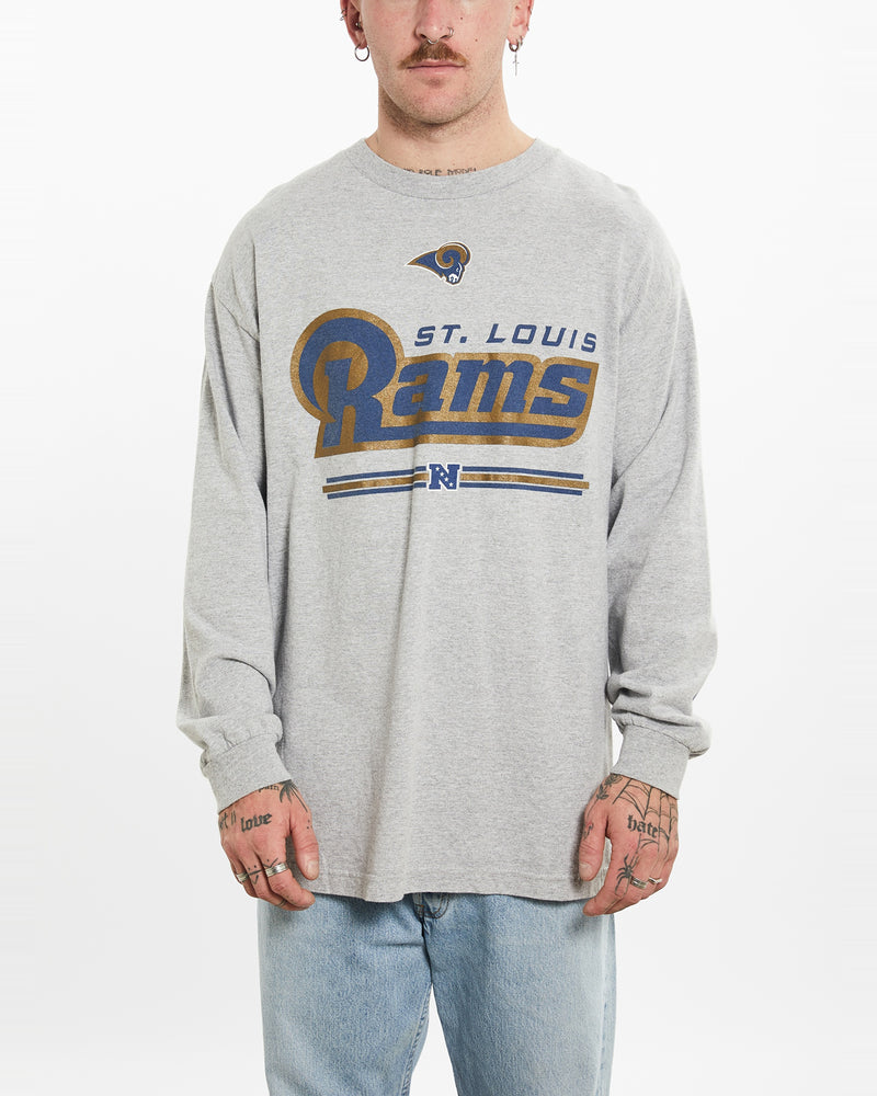 Saint Louis Rams Long Sleeve Tee <br>L , The Real Deal , newtown, sydney, australia, thrift store, opshop, preloved, secondhand, sustainable, retro, antique, 70s, 80s, 90s, 2000s, 00s, fashion, clothing, streetwear, trendy, garment, style, boutique, store, shop, archive, sale, cheap, best, top