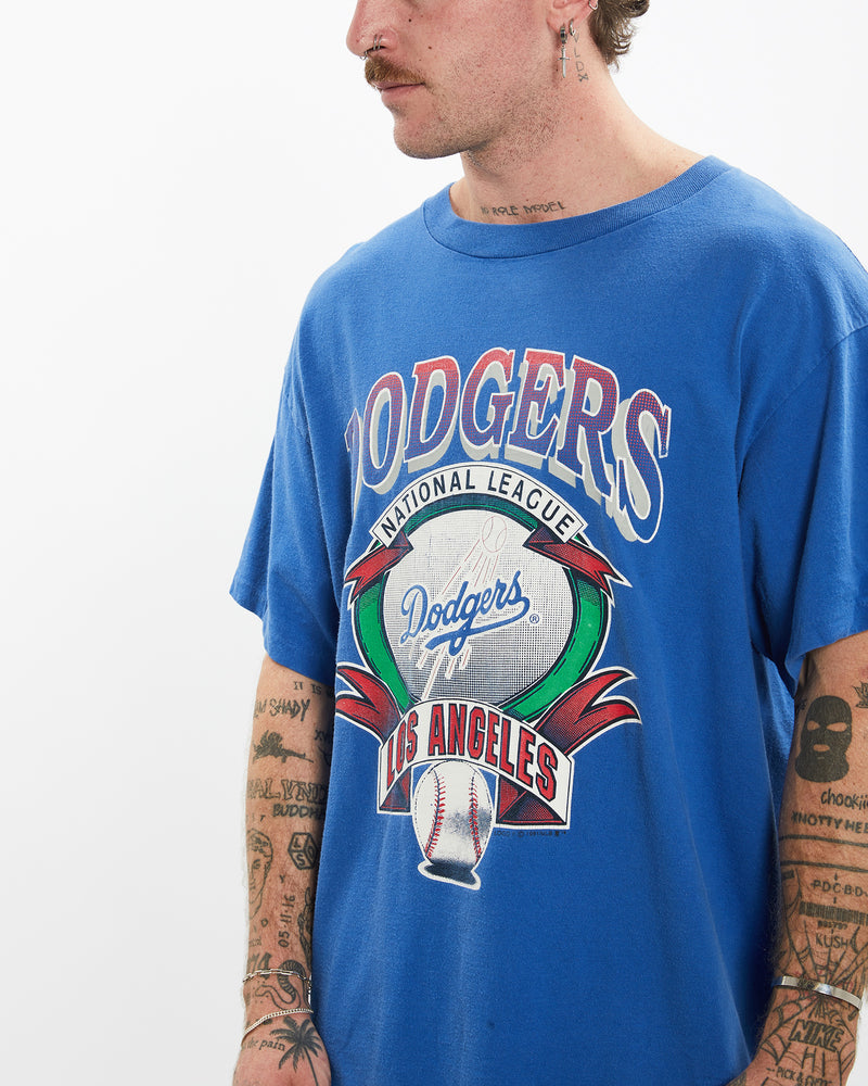 Vintage 1991 MLB Los Angeles Dodgers Tee <br>L , The Real Deal , newtown, sydney, australia, thrift store, opshop, preloved, secondhand, sustainable, retro, antique, 70s, 80s, 90s, 2000s, 00s, fashion, clothing, streetwear, trendy, garment, style, boutique, store, shop, archive, sale, cheap, best, top