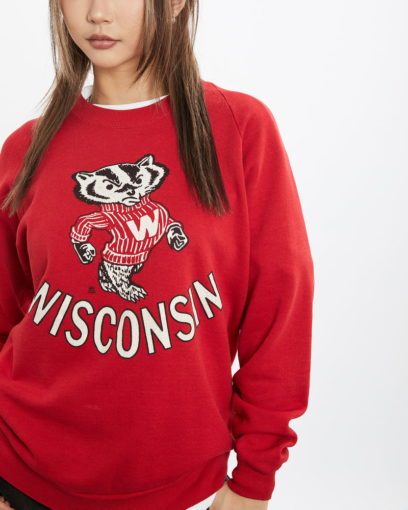 Vintage 1987 NCAA Wisconsin Badgers Sweatshirt <br>S , The Real Deal , newtown, sydney, australia, thrift store, opshop, preloved, secondhand, sustainable, retro, antique, 70s, 80s, 90s, 2000s, 00s, fashion, clothing, streetwear, trendy, garment, style, boutique, store, shop, archive, sale, cheap, best, top