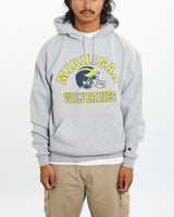 Vintage Champion NCAA University of Michigan Wolverines Hooded Sweatshirt <br>L , The Real Deal , newtown, sydney, australia, thrift store, opshop, preloved, secondhand, sustainable, retro, antique, 70s, 80s, 90s, 2000s, 00s, fashion, clothing, streetwear, trendy, garment, style, boutique, store, shop, archive, sale, cheap, best, top