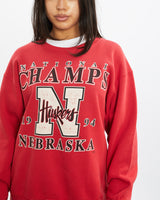 Vintage 1994 NCAA University of Nebraska Huskers Sweatshirt <br>S , The Real Deal , newtown, sydney, australia, thrift store, opshop, preloved, secondhand, sustainable, retro, antique, 70s, 80s, 90s, 2000s, 00s, fashion, clothing, streetwear, trendy, garment, style, boutique, store, shop, archive, sale, cheap, best, top