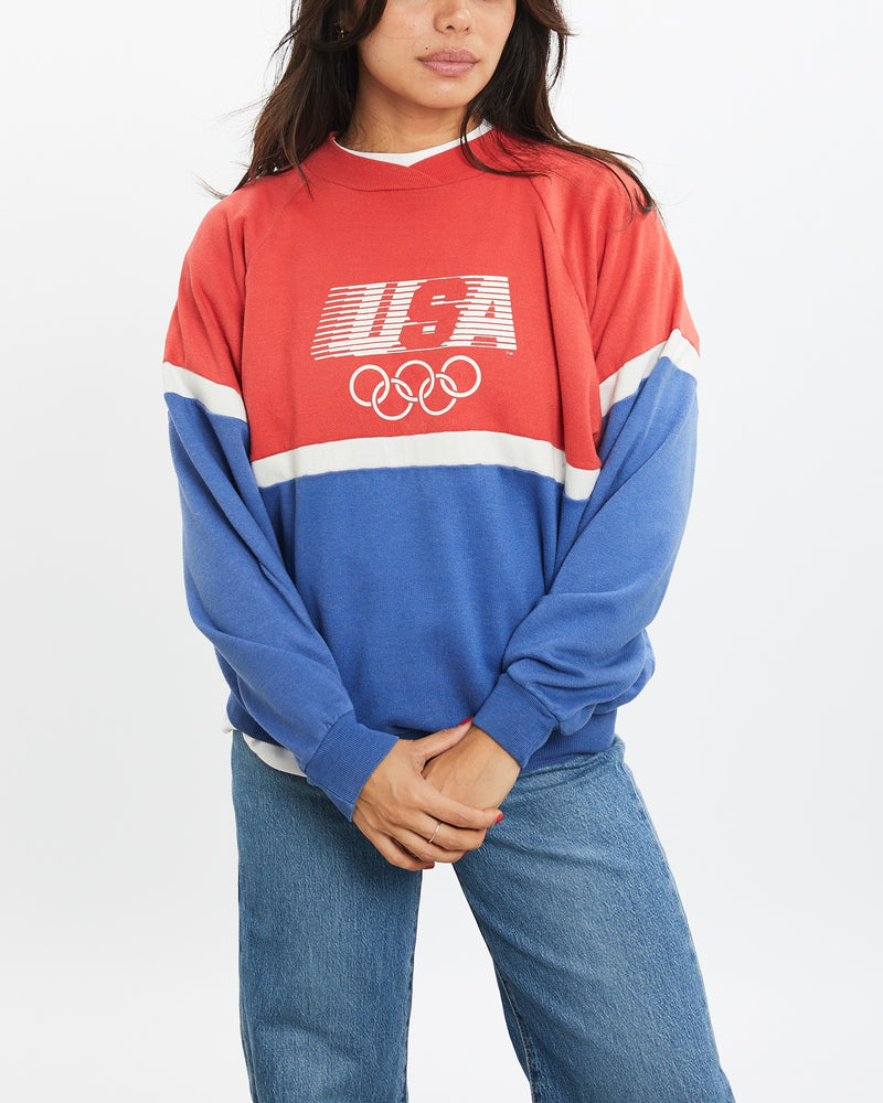 Vintage 80s USA Olympic Team Sweatshirt <br>XXS , The Real Deal , newtown, sydney, australia, thrift store, opshop, preloved, secondhand, sustainable, retro, antique, 70s, 80s, 90s, 2000s, 00s, fashion, clothing, streetwear, trendy, garment, style, boutique, store, shop, archive, sale, cheap, best, top