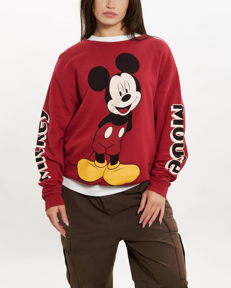 Vintage Disney Mickey Mouse Sweatshirt <br>S , The Real Deal , newtown, sydney, australia, thrift store, opshop, preloved, secondhand, sustainable, retro, antique, 70s, 80s, 90s, 2000s, 00s, fashion, clothing, streetwear, trendy, garment, style, boutique, store, shop, archive, sale, cheap, best, top