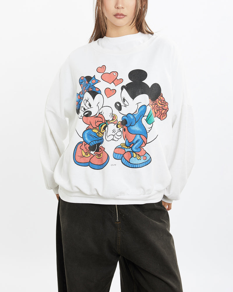 Vintage 90s Disney Mickey Mouse Sweatshirt <br>S , The Real Deal , newtown, sydney, australia, thrift store, opshop, preloved, secondhand, sustainable, retro, antique, 70s, 80s, 90s, 2000s, 00s, fashion, clothing, streetwear, trendy, garment, style, boutique, store, shop, archive, sale, cheap, best, top