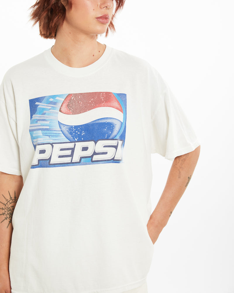 Vintage Pepsi Tee <br>M , The Real Deal , newtown, sydney, australia, thrift store, opshop, preloved, secondhand, sustainable, retro, antique, 70s, 80s, 90s, 2000s, 00s, fashion, clothing, streetwear, trendy, garment, style, boutique, store, shop, archive, sale, cheap, best, top