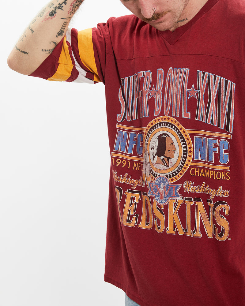 Vintage 1991 NFL Washington Redskins Super Bowl Jersey <br>L