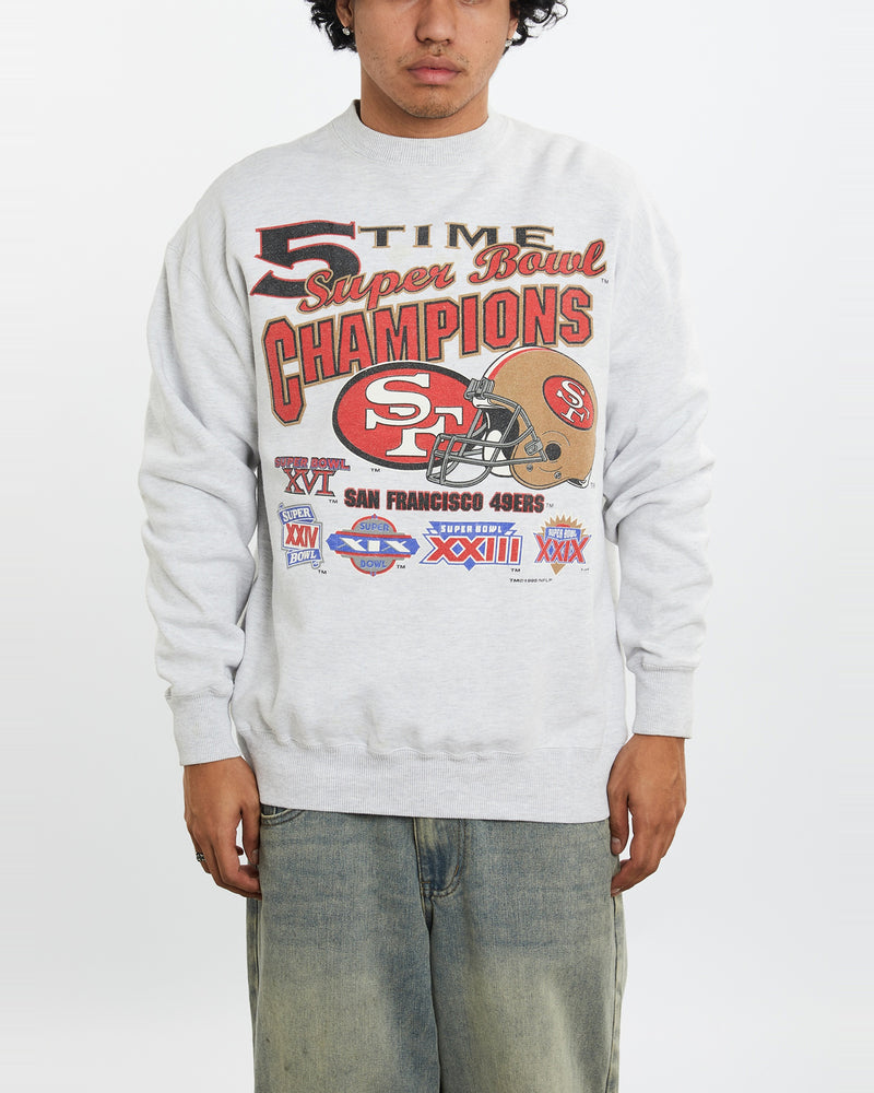 Vintage 1995 NFL San Francisco 49ers Super Bowl Sweatshirt <br>L , The Real Deal , newtown, sydney, australia, thrift store, opshop, preloved, secondhand, sustainable, retro, antique, 70s, 80s, 90s, 2000s, 00s, fashion, clothing, streetwear, trendy, garment, style, boutique, store, shop, archive, sale, cheap, best, top