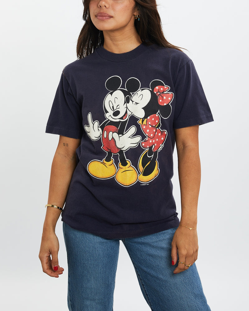 Vintage 90s Disney Mickey & Minnie Mouse Tee <br>XXS , The Real Deal , newtown, sydney, australia, thrift store, opshop, preloved, secondhand, sustainable, retro, antique, 70s, 80s, 90s, 2000s, 00s, fashion, clothing, streetwear, trendy, garment, style, boutique, store, shop, archive, sale, cheap, best, top