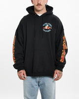 90s Deadstock Santa Rosa California 'Twin Vee' Hooded Sweatshirt <br>L