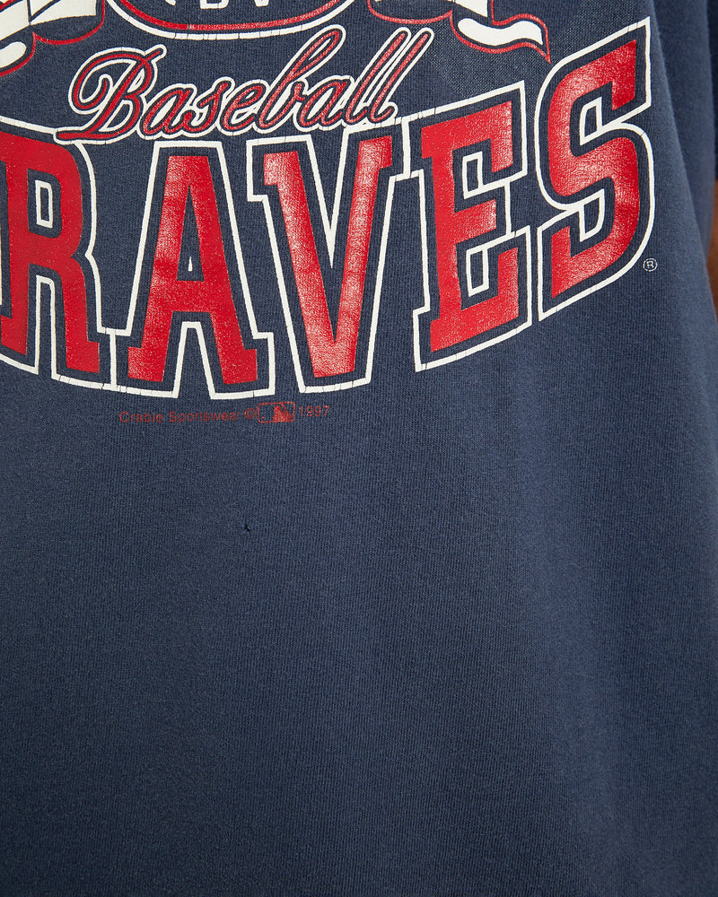 Vintage 1997 MLB Atlanta Braves Tee <br>L , The Real Deal , newtown, sydney, australia, thrift store, opshop, preloved, secondhand, sustainable, retro, antique, 70s, 80s, 90s, 2000s, 00s, fashion, clothing, streetwear, trendy, garment, style, boutique, store, shop, archive, sale, cheap, best, top