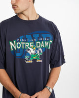 Vintage 90s NCAA Notre Dame Fighting Irish Tee <br>XL , The Real Deal , newtown, sydney, australia, thrift store, opshop, preloved, secondhand, sustainable, retro, antique, 70s, 80s, 90s, 2000s, 00s, fashion, clothing, streetwear, trendy, garment, style, boutique, store, shop, archive, sale, cheap, best, top