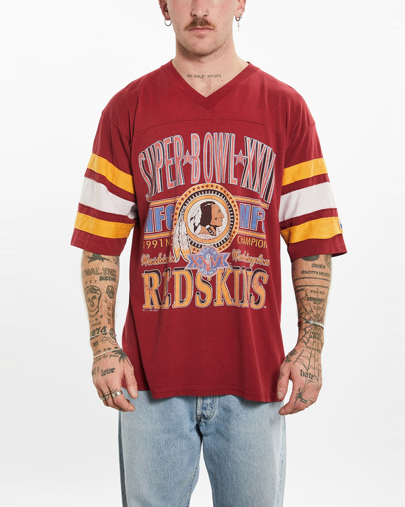 Vintage 1991 NFL Washington Redskins Super Bowl Jersey <br>L , The Real Deal , newtown, sydney, australia, thrift store, opshop, preloved, secondhand, sustainable, retro, antique, 70s, 80s, 90s, 2000s, 00s, fashion, clothing, streetwear, trendy, garment, style, boutique, store, shop, archive, sale, cheap, best, top