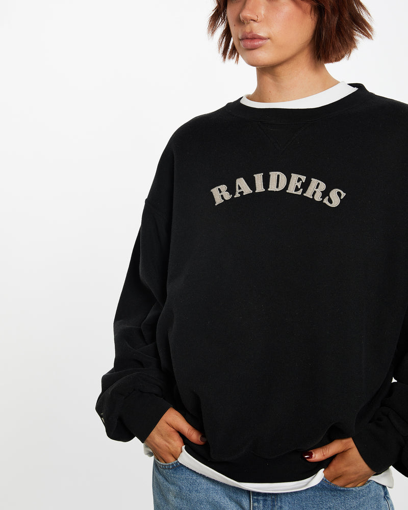 Vintage NFL Los Angeles Raiders Sweatshirt <br>M , The Real Deal , newtown, sydney, australia, thrift store, opshop, preloved, secondhand, sustainable, retro, antique, 70s, 80s, 90s, 2000s, 00s, fashion, clothing, streetwear, trendy, garment, style, boutique, store, shop, archive, sale, cheap, best, top