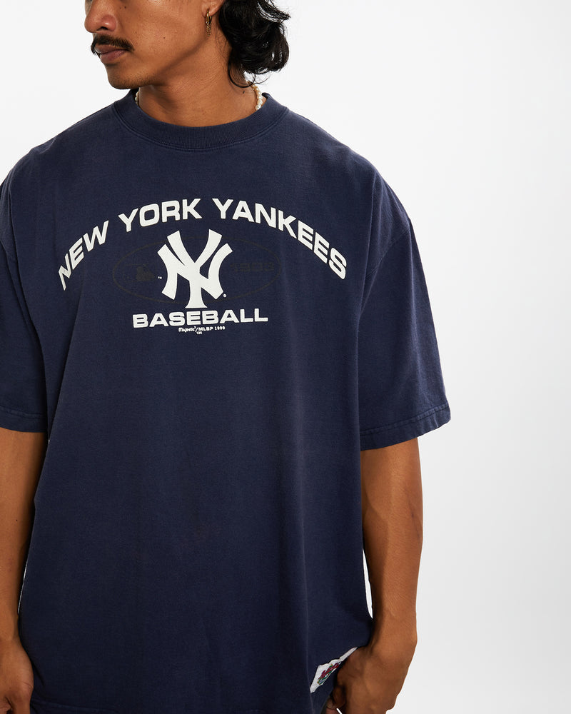 Vintage 1999 MLB New York Yankees Tee <br>XL , The Real Deal , newtown, sydney, australia, thrift store, opshop, preloved, secondhand, sustainable, retro, antique, 70s, 80s, 90s, 2000s, 00s, fashion, clothing, streetwear, trendy, garment, style, boutique, store, shop, archive, sale, cheap, best, top