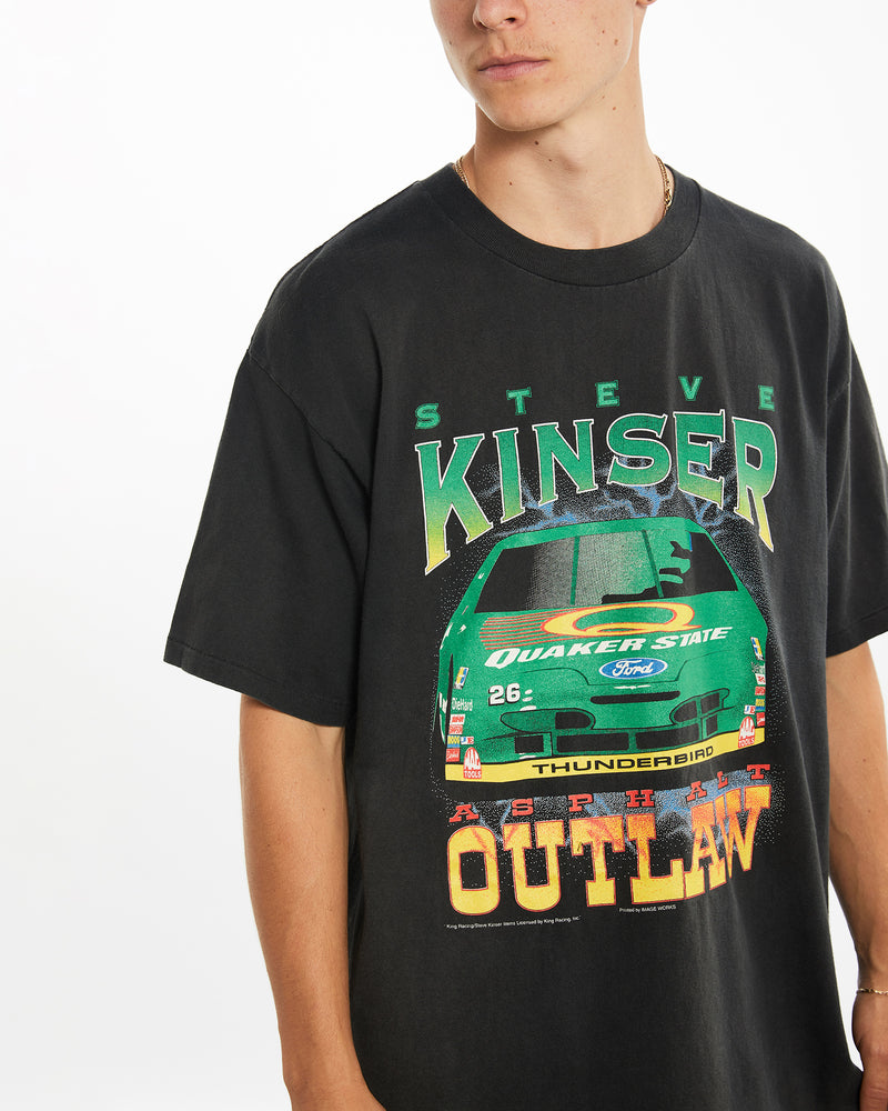 Vintage 90s Steve Kinser NASCAR Racing Tee <br>L