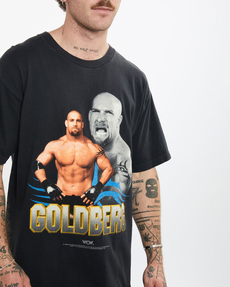 Vintage 1998 WCW Goldberg Wrestling Tee <br>L , The Real Deal , newtown, sydney, australia, thrift store, opshop, preloved, secondhand, sustainable, retro, antique, 70s, 80s, 90s, 2000s, 00s, fashion, clothing, streetwear, trendy, garment, style, boutique, store, shop, archive, sale, cheap, best, top