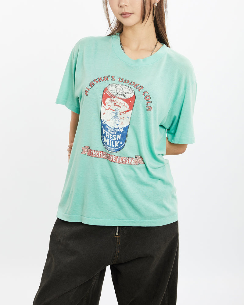 Vintage 80s Alaska's Udder Cola 'Fresh Milk' Tee <br>S