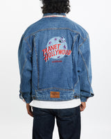 Vintage Planet Hollywood 'London' Denim Jacket <br>S , The Real Deal , newtown, sydney, australia, thrift store, opshop, preloved, secondhand, sustainable, retro, antique, 70s, 80s, 90s, 2000s, 00s, fashion, clothing, streetwear, trendy, garment, style, boutique, store, shop, archive, sale, cheap, best, top