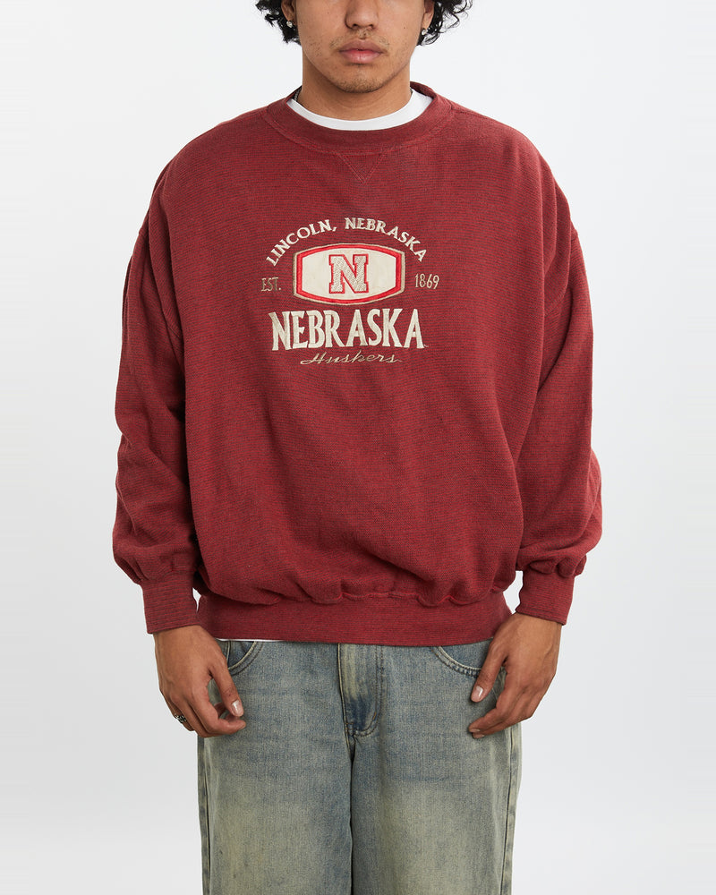 Vintage NCAA University of Nebraska Huskers Sweatshirt <br>L , The Real Deal , newtown, sydney, australia, thrift store, opshop, preloved, secondhand, sustainable, retro, antique, 70s, 80s, 90s, 2000s, 00s, fashion, clothing, streetwear, trendy, garment, style, boutique, store, shop, archive, sale, cheap, best, top