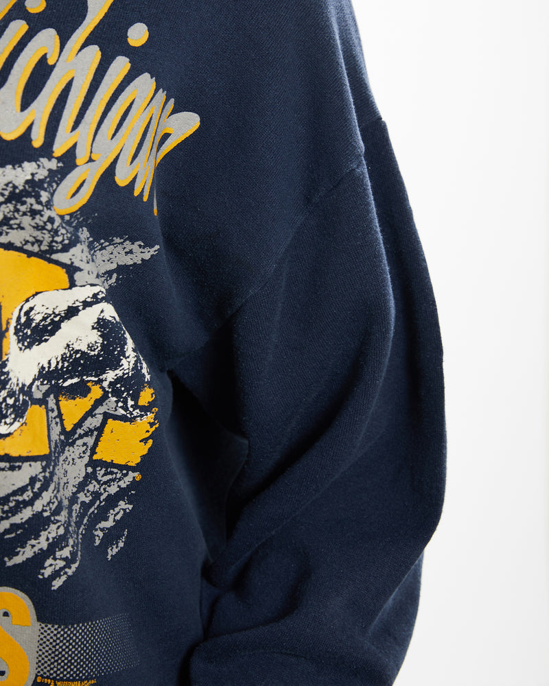 Vintage 90s NCAA University of Michigan Wolverines Sweatshirt <br>M , The Real Deal , newtown, sydney, australia, thrift store, opshop, preloved, secondhand, sustainable, retro, antique, 70s, 80s, 90s, 2000s, 00s, fashion, clothing, streetwear, trendy, garment, style, boutique, store, shop, archive, sale, cheap, best, top