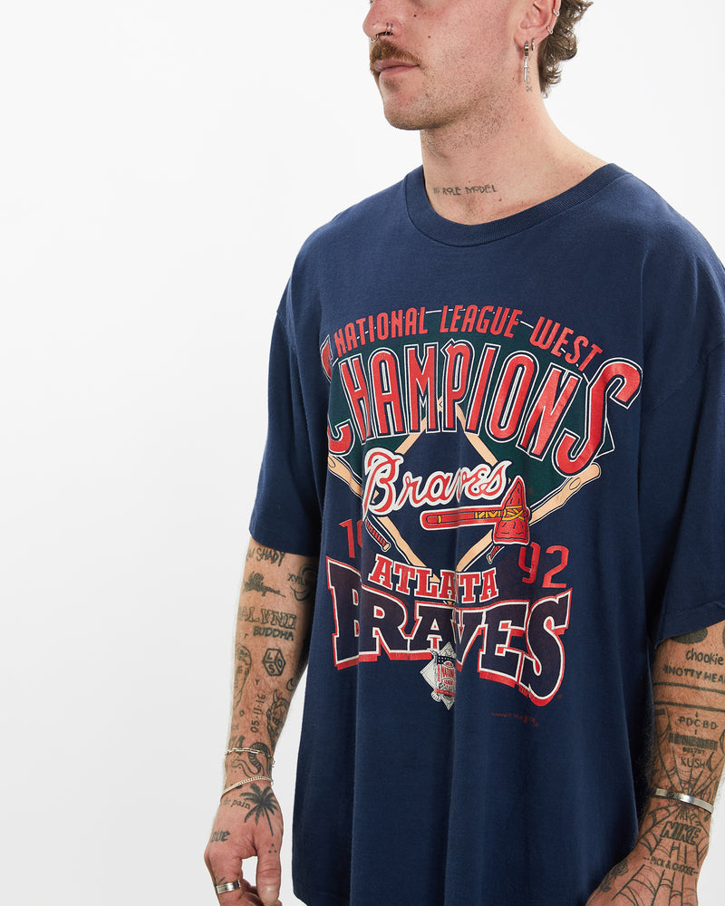 Vintage 1992 MLB Atlanta Braves Tee <br>XL , The Real Deal , newtown, sydney, australia, thrift store, opshop, preloved, secondhand, sustainable, retro, antique, 70s, 80s, 90s, 2000s, 00s, fashion, clothing, streetwear, trendy, garment, style, boutique, store, shop, archive, sale, cheap, best, top